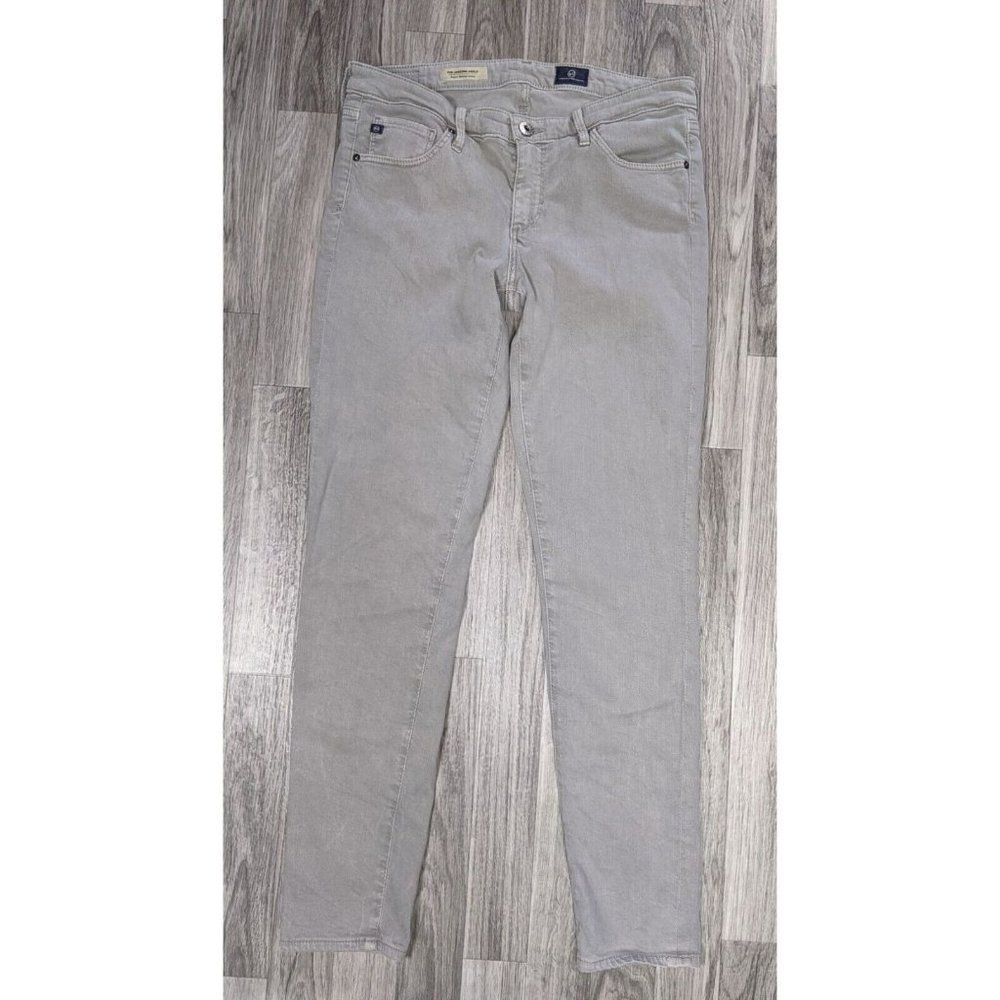 Adriano Goldschmied Womens Size 29 R Embroidered Ankle Grey Leggings Jeans